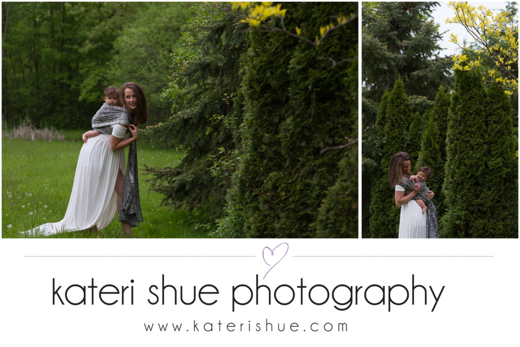 Metro Detroit Babywearing photo session outdoors