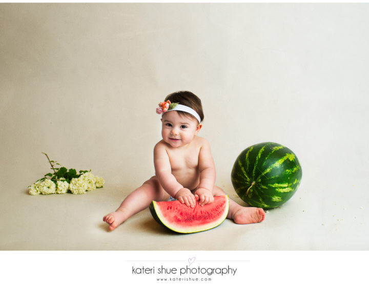 Lillian - One Year Session and Watermelon Smash - Michigan Milestone Photographer